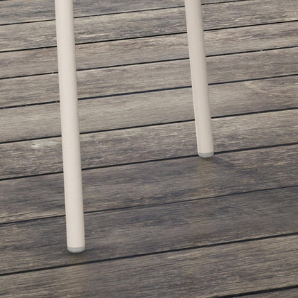 Stapelbare Gartenstühle, 4er-Set – grau, belastbar bis 120 kg