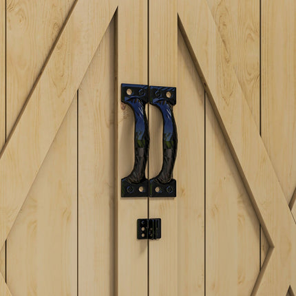 Weatherproof wooden tool shed - Double door, 77.5 x 88 x 90 cm
