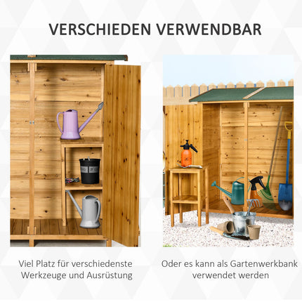 Gartenschrank, Fichte, Bitumendach, 140x75x157 cm
