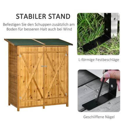 Gartenschrank, Fichte, Bitumendach, 140x75x157 cm