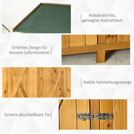Gartenschrank, Fichte, Bitumendach, 140x75x157 cm