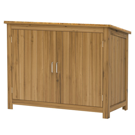 Wetterfester Garten-Geräteschuppen aus Holz mit Regalen 110x50x85 cm