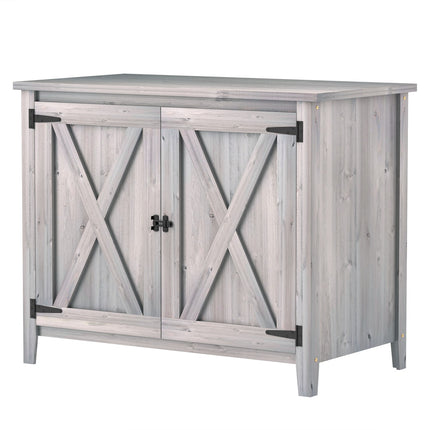 Gartengeräteschuppen aus Holz – wetterfest mit Regalen 110x60x88,5 cm