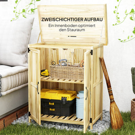Gartengerätehaus aus Holz, wetterfest, 74x43x88cm