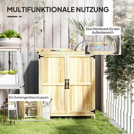 Gartengerätehaus aus Holz, wetterfest, 74x43x88cm