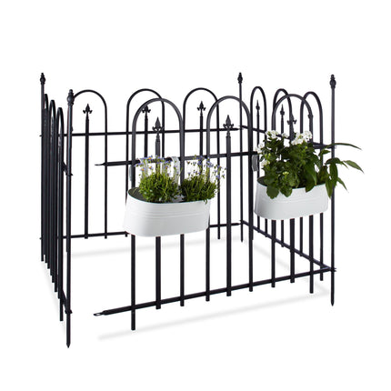 Garden fence metal set of 4