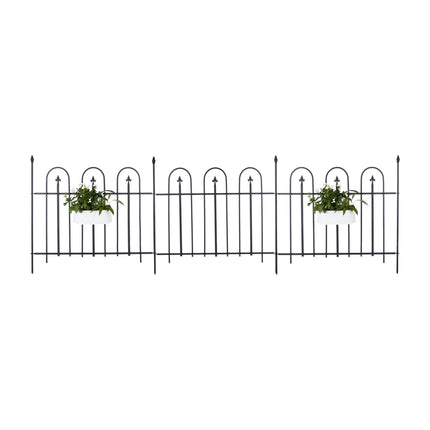 Garden fence metal set of 4