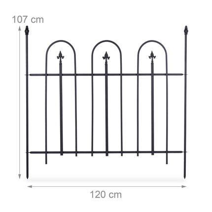 Garden fence metal set of 4
