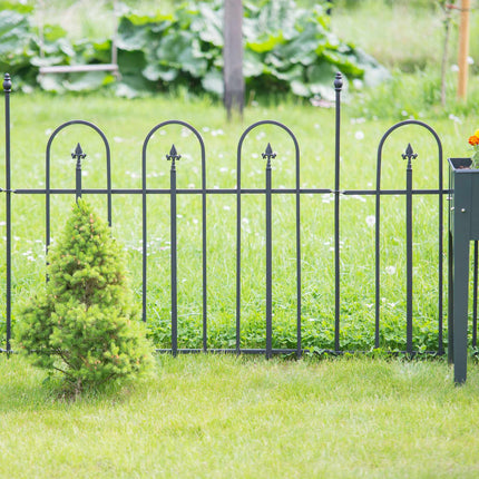 Garden fence metal set of 4