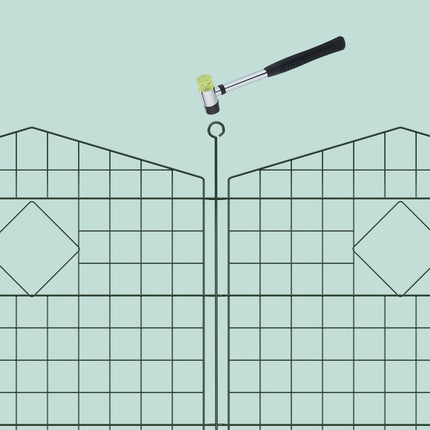 Garden fence with arches, 5 parts