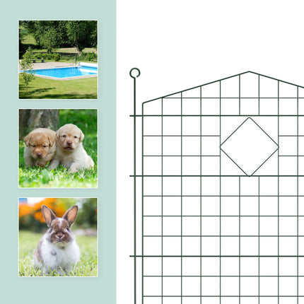Garden fence with arches, 5 parts