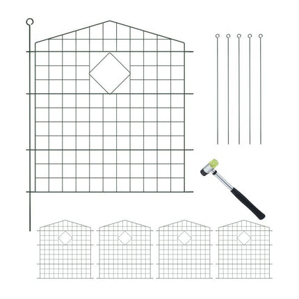 Garden fence with arches, 5 parts