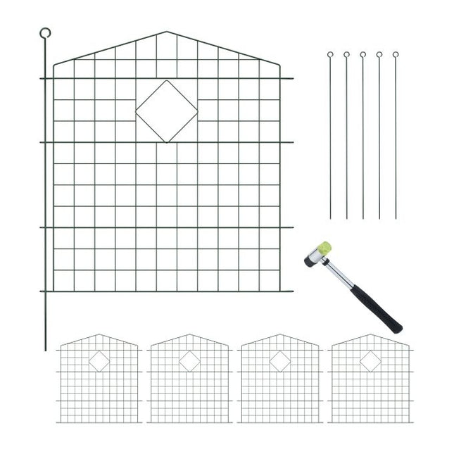 Garden fence with arches, 5 parts