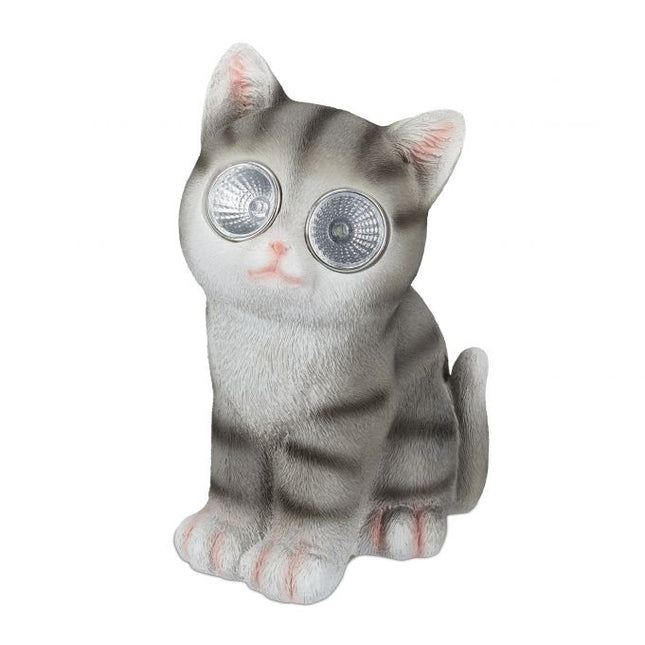 Gartenfigur Katze mit Sonnenbrille
