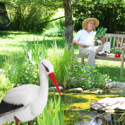 Gartenfigur Storch