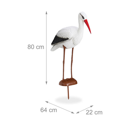Gartenfigur Storch