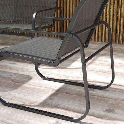 Gartengarnitur für draußen – 4-teilige Terrassenmöbel aus Netzgewebe