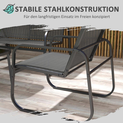 Gartengarnitur für draußen – 4-teilige Terrassenmöbel aus Netzgewebe