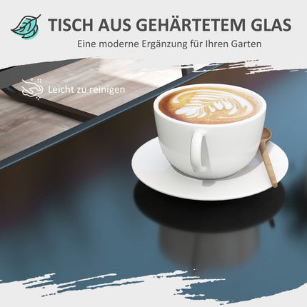 Gartengarnitur für draußen – 4-teilige Terrassenmöbel aus Netzgewebe