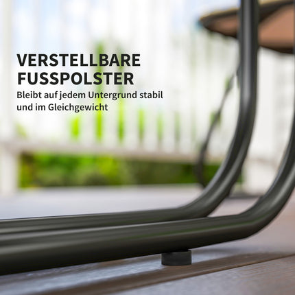 Outdoor furniture in polyrattan, weatherproof for 4 people