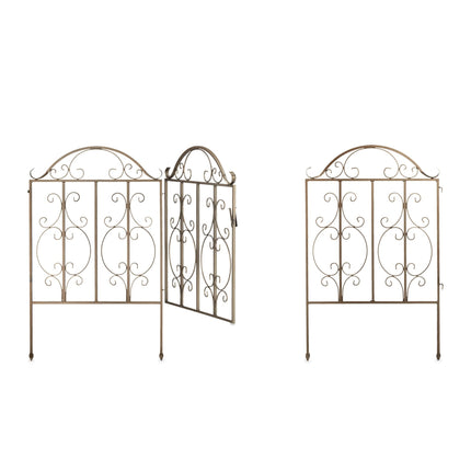 Garden gate in bronze, 3 parts
