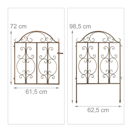 Garden gate in bronze, 3 parts