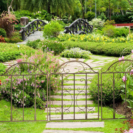 Garden gate in bronze, 3 parts