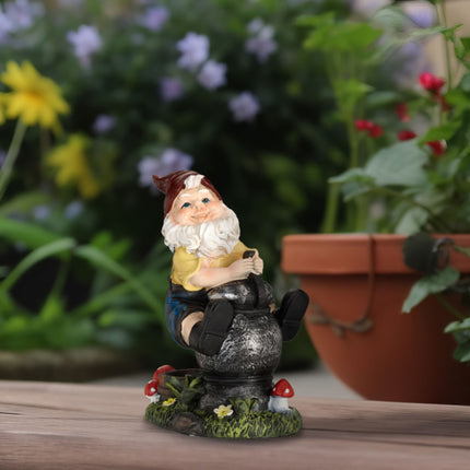 Nain de jardin avec lanterne