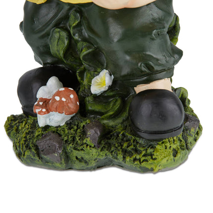 Garden gnome with shovel