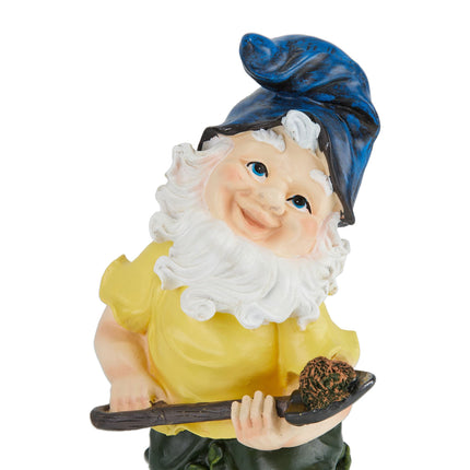 Garden gnome with shovel