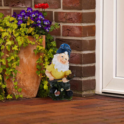 Garden gnome with shovel