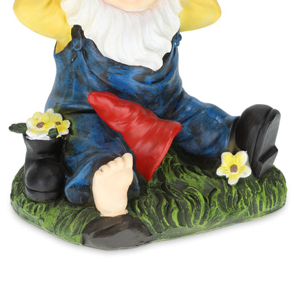 Garden gnome with water bucket