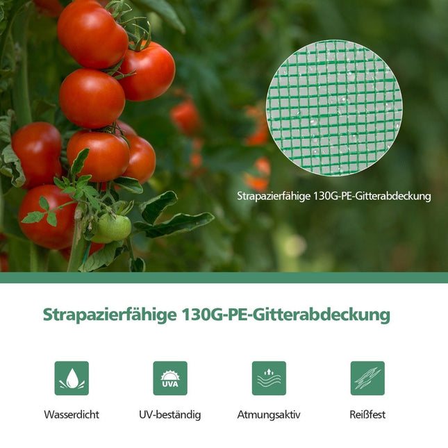 Gartengewächshaus 100 x 50 x 170 cm Begehbares Gartengewächshaus Grün