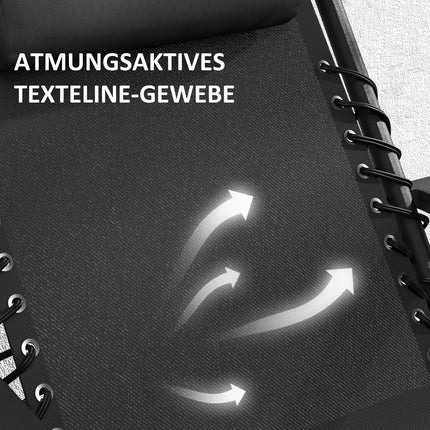 3-teilige klappbare Sonnenliege aus Metall mit Tisch und Stühlen