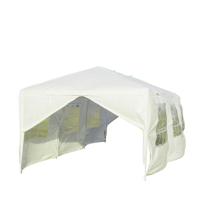 Gartenpavillon 3x9m Partyzelt Gartenzelt UV-Schutz Zelt Weiß