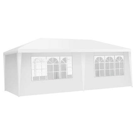 Garden pavilion party tent with 4 removable side walls pavilion beer tent UV protection garden tent 3 x 6m