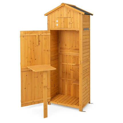 Gartenhaus Geräteschrank für den Außenbereich 75 x 50 x 180,5 cm Natur