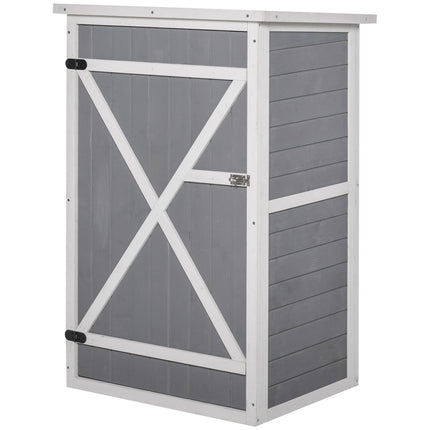 Geräteschrank für Gartenhaus, Fichte, 75x56x115cm, schwarz/grau/weiß