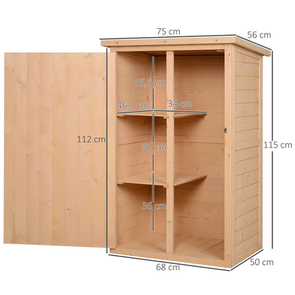 Abri de jardin abri de jardin abri de jardin avec étagères abri de jardin abri de jardin en bois de sapin naturel 75 x 56 x 115 cm