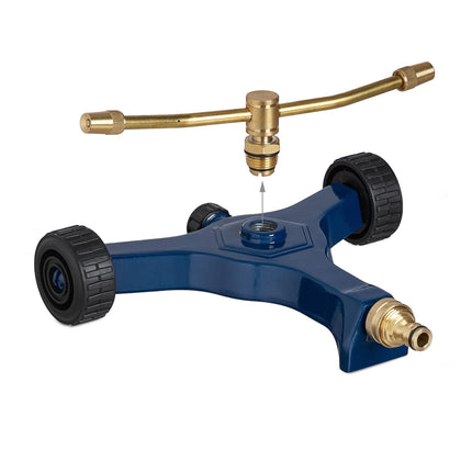 Garden sprinkler 2-arm with wheels