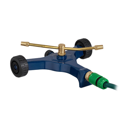 Garden sprinkler 2-arm with wheels