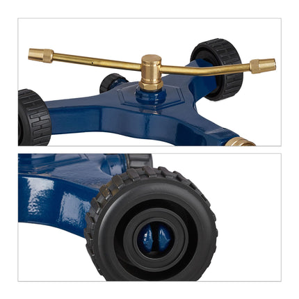 Garden sprinkler 2-arm with wheels