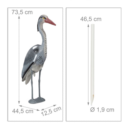 Garden statue heron