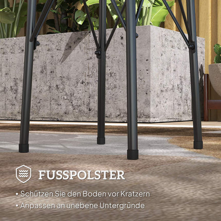Runder Outdoor-Tisch aus Stahl, Ø40x50cm, wetterfestes Design