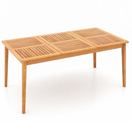 Zahradní stůl akáciové dřevo 170 x 90 cm velký terasový stůl pro 6 osob přírodní