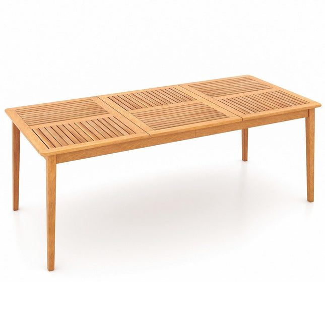 Zahradní stůl akáciové dřevo 200 x 90 cm velký terasový stůl pro 8 osob přírodní