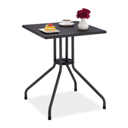 Garden table in black wood look