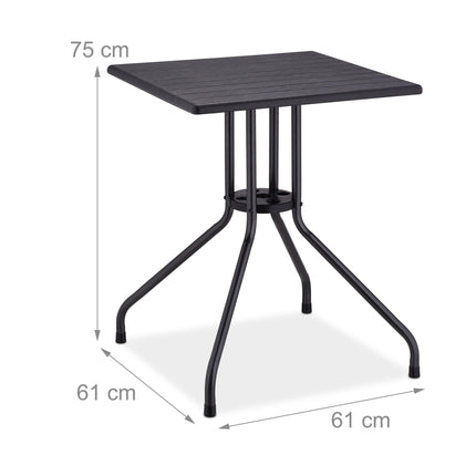 Garden table in black wood look