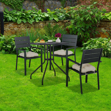 Garden table in black wood look