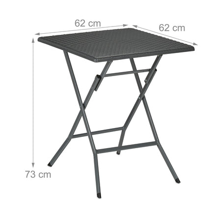 Garden table in gray rattan look